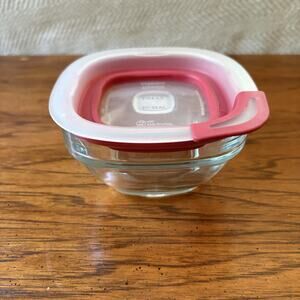 Rubbermaid Glass Food Storage Container 1 Cup Press to Seal Lid 7N68